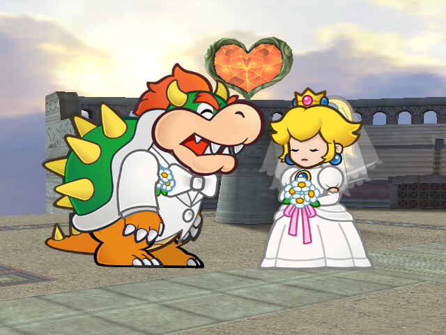 princess peach and bowser in love. princess peach and owser